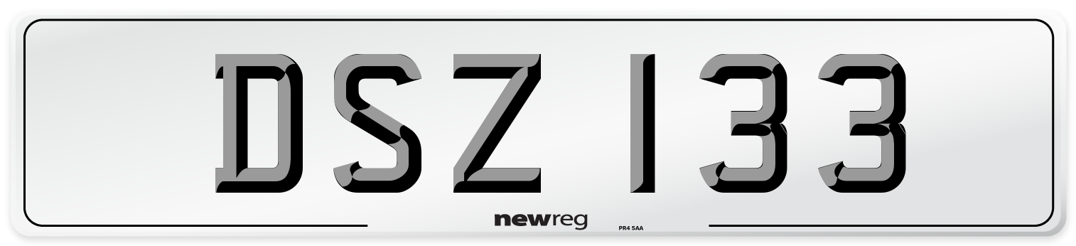 DSZ 133 Number Plate from New Reg